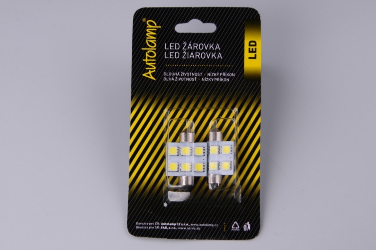 2ks žárovka LED 24V 15W SV 14x36mm COB