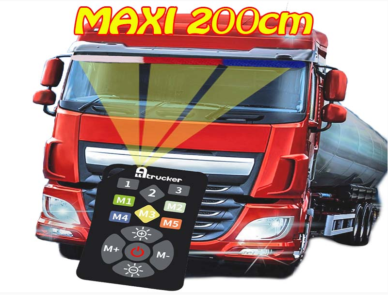 Světelná programovatelná trikolora za okno MAXI 200 cm, , 12-30V