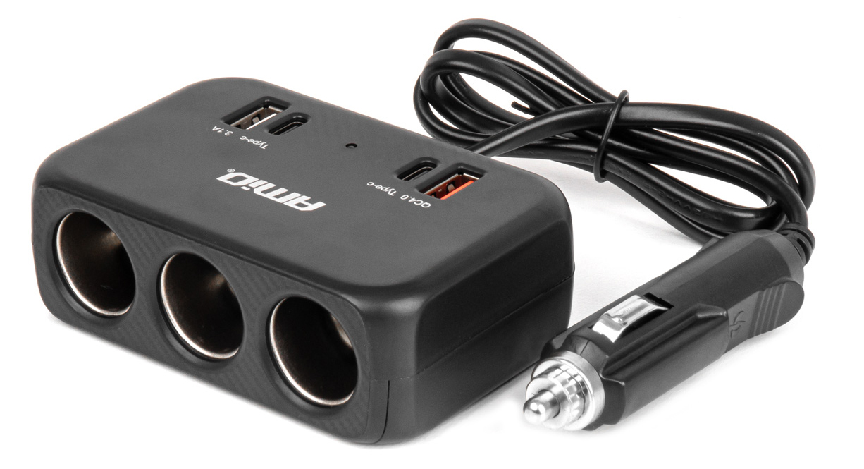 Roztrojka zapalovače s USB na 12/24V