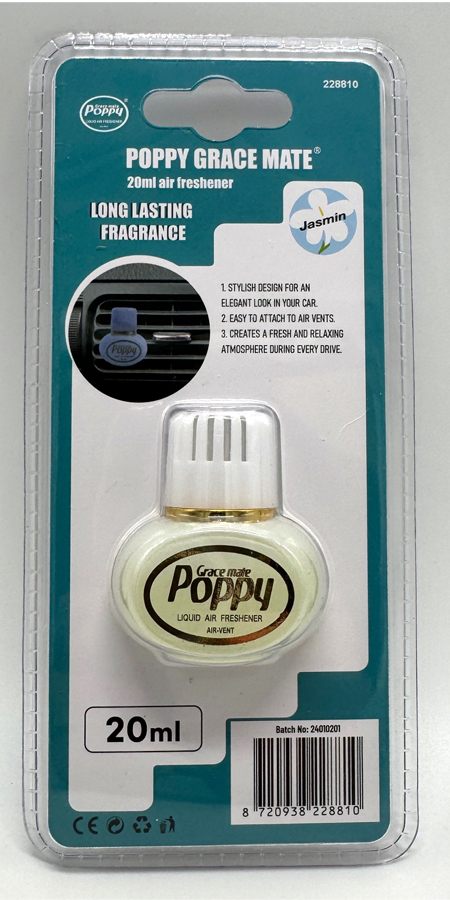 Osvěžovač poppy do mřížky ventilátoru – Jasmine