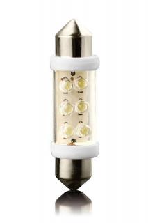 Žárovka LED6 SV8,5 36mm 12V- WHITE 2ks