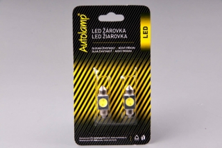 2ks žárovka LED 12V 10W SV 18x31mm čirá